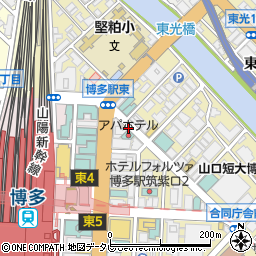 福岡県福岡市博多区博多駅東1丁目周辺の地図
