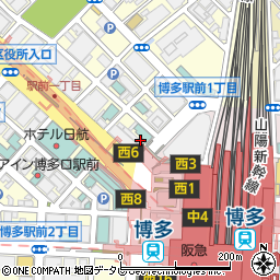 上田カリー　ルートイン博多駅前店周辺の地図