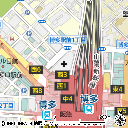 ゴーゴーカレー 博多バスターミナルスタジアム周辺の地図