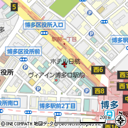 ホテル日航福岡ティー＆カクテルラウンジ周辺の地図