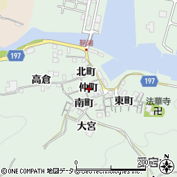 徳島県海部郡海陽町鞆浦仲町周辺の地図