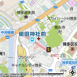 福岡県福岡市博多区祇園町周辺の地図