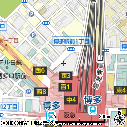 福岡県福岡市博多区博多駅中央街2周辺の地図