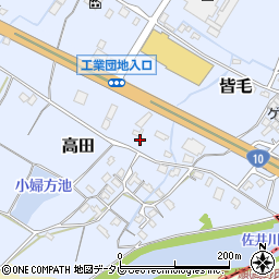 福岡県豊前市高田494周辺の地図