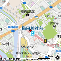 福岡市有料自転車駐車場　櫛田神社前駅自転車駐車場周辺の地図