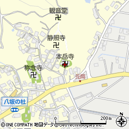 本岳寺周辺の地図