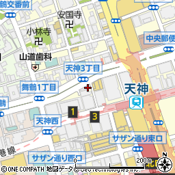 株式会社アーウィン　ドリームステージ天神店周辺の地図