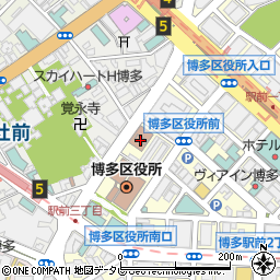 福岡商工会議所会員サービス本部　会員組織・共済グループ共済制度周辺の地図