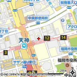トフルゼミナール　福岡校周辺の地図
