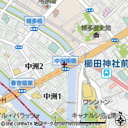 福岡都市開発株式会社　賃貸ショップ中洲支店周辺の地図