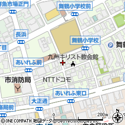 福岡県福岡市中央区舞鶴周辺の地図