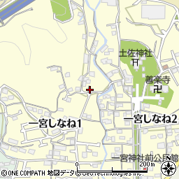 高知県高知市一宮しなね周辺の地図