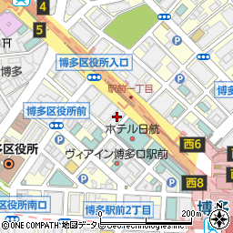 五十二萬石如水庵　博多駅前本店周辺の地図