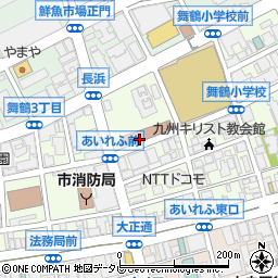 福岡市役所　中央区役所周辺の地図
