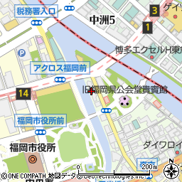 中国新聞社福岡支局周辺の地図