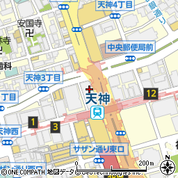 三菱商事株式会社九州支社周辺の地図