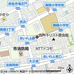 福岡市役所中央区役所　健康課・栄養指導担当周辺の地図