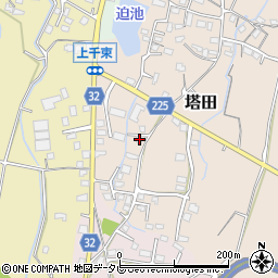 福岡県豊前市塔田98周辺の地図