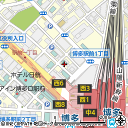 東横ＩＮＮ博多口駅前周辺の地図