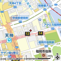 福岡興銀ビル周辺の地図