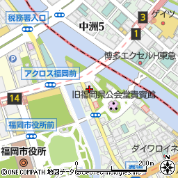 十八親和銀行福岡中央支店 ＡＴＭ周辺の地図
