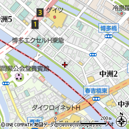 YOLO 中洲店周辺の地図
