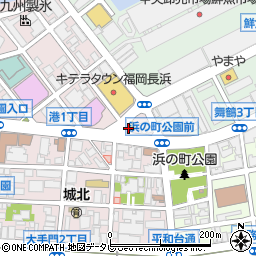 ファミリーマート福岡長浜店周辺の地図