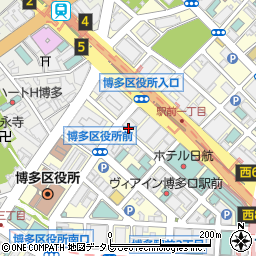 アルソア化粧品博多駅前店エソール周辺の地図