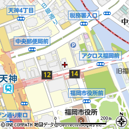 株式会社エイチ・アイ・エス　九州インバウンド営業所周辺の地図