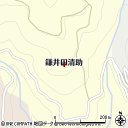 〒781-1324 高知県高岡郡越知町鎌井田清助の地図