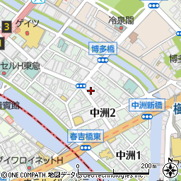 ファミリーマート博多中洲ロマン通り店周辺の地図