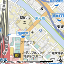 福岡県福岡市博多区博多駅東1丁目9周辺の地図