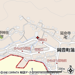 南国蒲原簡易郵便局周辺の地図