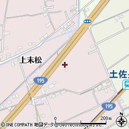 高知県南国市上末松周辺の地図