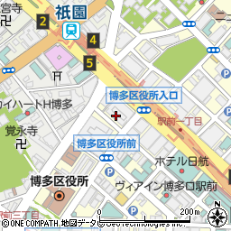 カフェ ベローチェ 博多大博通り店周辺の地図
