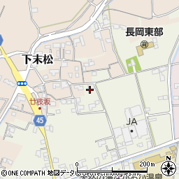 高知県南国市下末松256周辺の地図