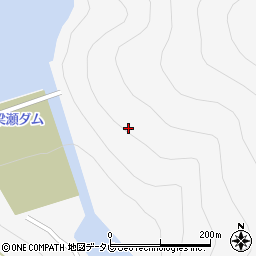 魚梁瀬ダム周辺の地図