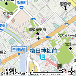 福岡県福岡市博多区上川端町1-7周辺の地図