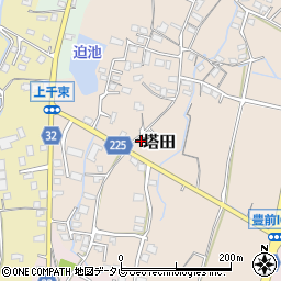 福岡県豊前市塔田133周辺の地図