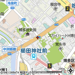 櫛田神社入口周辺の地図