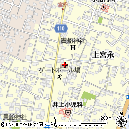 中津市役所　豊田公民館周辺の地図