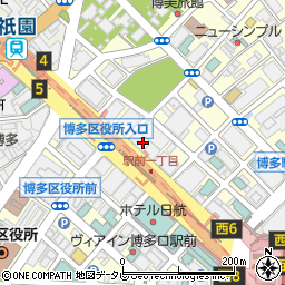 株式会社西日本シティ銀行　本店営業企画部周辺の地図