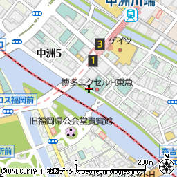 【高さ178cm以下入庫可】博多エクセルホテル東急 駐車場【ご利用時間：8:00～19:00】周辺の地図