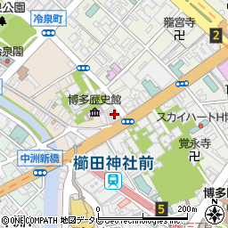 福岡県福岡市博多区上川端町1-1周辺の地図