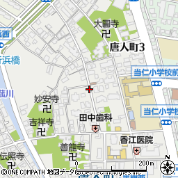 福岡県福岡市中央区唐人町周辺の地図