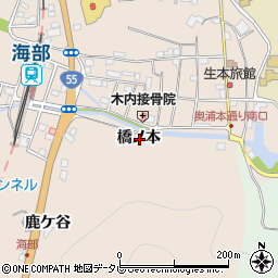 徳島県海部郡海陽町奥浦橋ノ本周辺の地図