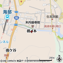 徳島県海陽町（海部郡）奥浦（橋ノ本）周辺の地図