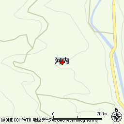 愛媛県喜多郡内子町河内周辺の地図