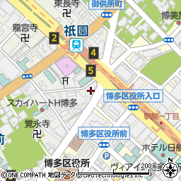 ローソン博多祇園町店周辺の地図