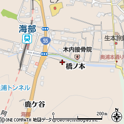 徳島県海部郡海陽町奥浦橋ノ本15周辺の地図